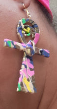 Load image into Gallery viewer, Handpainted Ankh Earrings Kargo Fresh