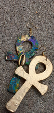 Load image into Gallery viewer, Handpainted Ankh Earrings Kargo Fresh