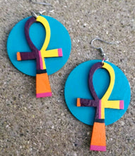 Load image into Gallery viewer, Handpainted Ankh Earrings Kargo Fresh