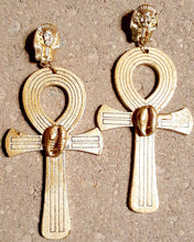 Load image into Gallery viewer, Handpainted Ankh Earrings Kargo Fresh