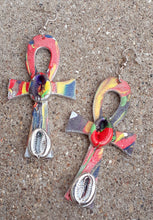 Load image into Gallery viewer, Handpainted Ankh Earrings Kargo Fresh