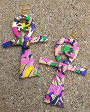 Load image into Gallery viewer, Handpainted Ankh Earrings Kargo Fresh