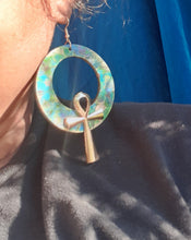 Load image into Gallery viewer, Handpainted Ankh hoop Earrings Kargo Fresh
