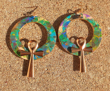 Load image into Gallery viewer, Handpainted Ankh hoop Earrings Kargo Fresh