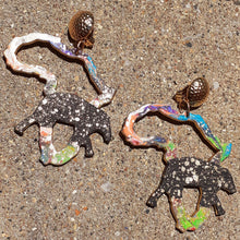 Load image into Gallery viewer, Handpainted Clip On Africa Earrings Kargo Fresh