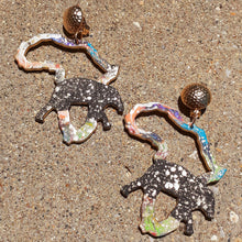 Load image into Gallery viewer, Handpainted Clip On Africa Earrings Kargo Fresh