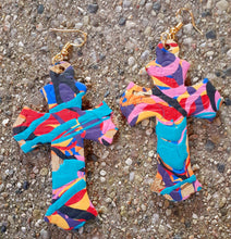 Load image into Gallery viewer, Handpainted Cross Earrings Kargo Fresh