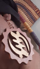 Load image into Gallery viewer, Handpainted Extra Large Gye Nyame Adinkra Earrings Kargo Fresh