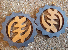 Load image into Gallery viewer, Handpainted Extra Large Gye Nyame Adinkra Earrings Kargo Fresh