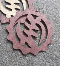 Load image into Gallery viewer, Handpainted Extra Large Gye Nyame Adinkra Earrings Kargo Fresh