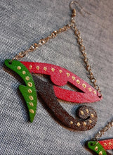 Load image into Gallery viewer, Handpainted Eye of Horus Wooden Earrings Kargo Fresh