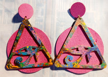 Load image into Gallery viewer, Handpainted Eye of Horus symbol Earrings Kargo Fresh