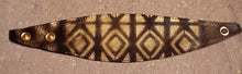 Load image into Gallery viewer, Handpainted Genuine Leather Mudcloth Print Cuff Bracelet Kargo Fresh