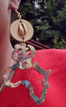 Load image into Gallery viewer, Handpainted Gye Nyame Adinkra Africa Earrings Kargo Fresh