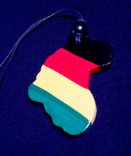 Load image into Gallery viewer, Handpainted Hand Cut Africa Symbol Mens Wooden Necklace Kargo Fresh