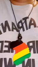 Load image into Gallery viewer, Handpainted Hand Cut Africa Symbol Mens Wooden Necklace Kargo Fresh