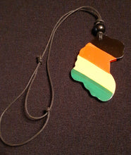 Load image into Gallery viewer, Handpainted Hand Cut Africa Symbol Mens Wooden Necklace Kargo Fresh