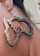 Load image into Gallery viewer, Handpainted LOVE AFRICA RBG Earrings Kargo Fresh