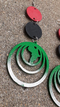 Load image into Gallery viewer, Handpainted Pan African AFRICA RBG Earrings Kargo Fresh
