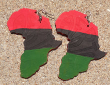 Load image into Gallery viewer, Handpainted Pan African AFRICA RBG Earrings Kargo Fresh
