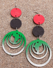 Load image into Gallery viewer, Handpainted Pan African AFRICA RBG Earrings Kargo Fresh