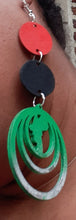 Load image into Gallery viewer, Handpainted Pan African AFRICA RBG Earrings Kargo Fresh