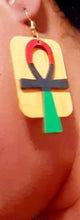 Load image into Gallery viewer, Handpainted RBG Ankh Earrings Kargo Fresh