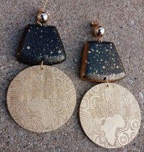 Load image into Gallery viewer, Handpainted Statement Afrocentric Earrings Kargo Fresh