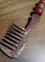 Load image into Gallery viewer, Handpainted Wooden Afro Comb Earrings Kargo Fresh