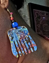 Load image into Gallery viewer, Handpainted Wooden Afro Comb Earrings Kargo Fresh