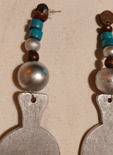 Load image into Gallery viewer, Handpainted Wooden Afro Comb Earrings Kargo Fresh