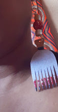 Load image into Gallery viewer, Handpainted Wooden Afro Pick Earrings Kargo Fresh