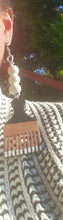 Load image into Gallery viewer, Handpainted Wooden Afro Pick Earrings Kargo Fresh