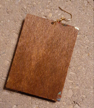 Load image into Gallery viewer, Handpainted Wooden Afro Pick Earrings Kargo Fresh