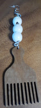 Load image into Gallery viewer, Handpainted Wooden Afro Pick Earrings Kargo Fresh