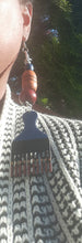 Load image into Gallery viewer, Handpainted Wooden Afro Pick Earrings Kargo Fresh