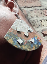 Load image into Gallery viewer, Handpainted XL Abstract Wooden Earrings Kargo Fresh