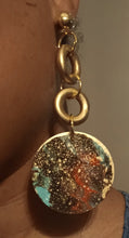 Load image into Gallery viewer, Handpainted abstract wood clip on earrings Kargo Fresh
