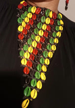 Load image into Gallery viewer, Handpainted cowrie shell bib and earrings set Kargo Fresh