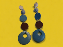 Load image into Gallery viewer, Handpainted handmade wooden hoop earrings Kargo Fresh