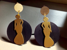 Load image into Gallery viewer, Handpainted statement clip on earrings Kargo Fresh