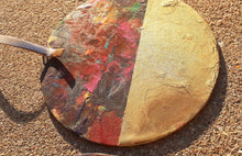 Load image into Gallery viewer, Huge 7 inch Abstract handpainted Wooden Earrings Kargo Fresh