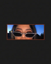 Load image into Gallery viewer, Icy Thin Cat Eye Sunglasses New Black Kargo Fresh