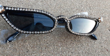 Load image into Gallery viewer, Icy Thin Cat Eye Sunglasses New Black Kargo Fresh