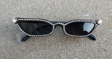 Load image into Gallery viewer, Icy Thin Cat Eye Sunglasses New Black Kargo Fresh