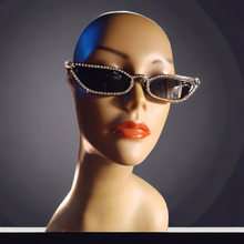 Load image into Gallery viewer, Icy Thin Cat Eye Sunglasses New Black Kargo Fresh
