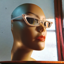 Load image into Gallery viewer, Killer Icy Thin Cat Eye Sunglasses New White Kargo Fresh