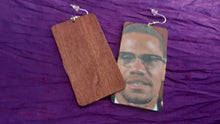 Load image into Gallery viewer, King El Hajj Malik El Shabazz Malcom X Tribute Earrings Kargo Fresh