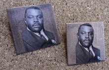 Load image into Gallery viewer, King Marcus Garvey Tribute Wooden Stud Earrings Kargo Fresh