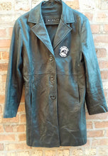 Load image into Gallery viewer, Ladies Distressed Vintage Black Panther Party Leather Jacket Medium Kargo Fresh